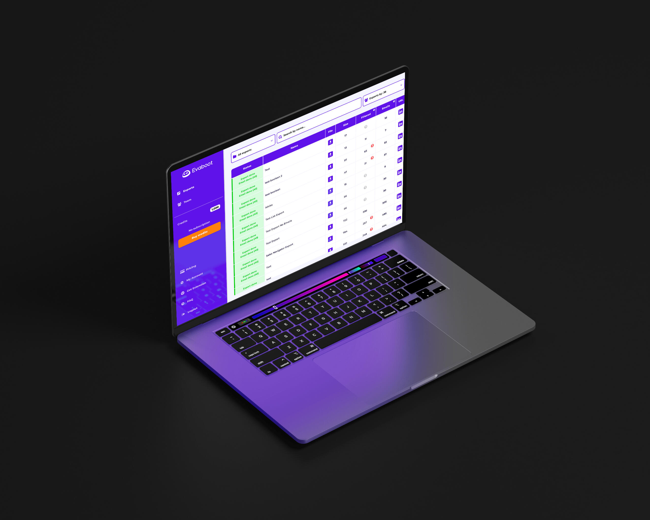 Evaboot bubble.io app 2